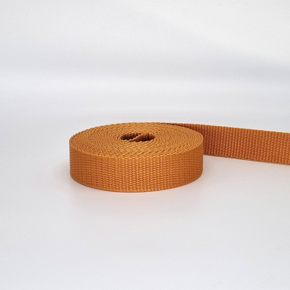 Gurtband einfarbig caramel (S) 25mm